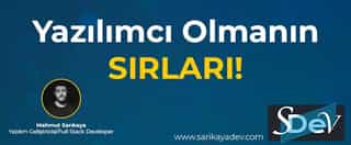 Yazılımcı Olmanın SIRLARI!